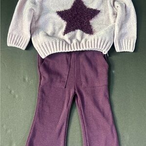 DKNY Little Girl Chenille Sweater Set Size 12month, Pre-Owned